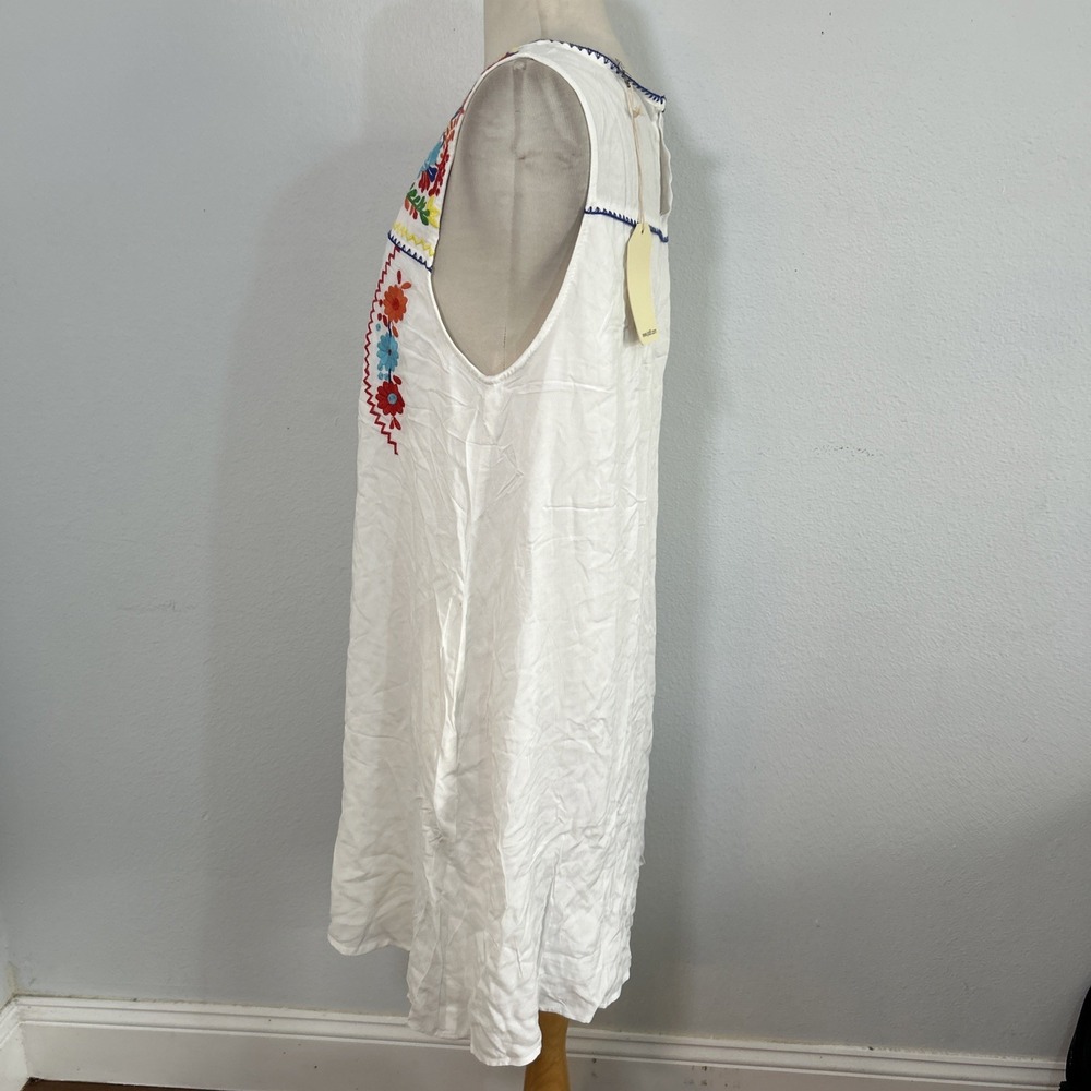 Jodifl Dress Womens L White Floral Embroidered Sleeveless Boho Fiesta Resortwear - Picture 5 of 12
